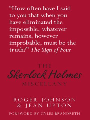 cover image of The Sherlock Holmes Miscellany